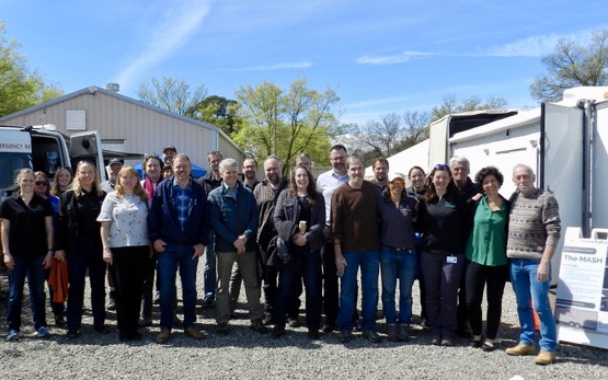 GOWRS partners and OWCN staff at the boneyard facility.